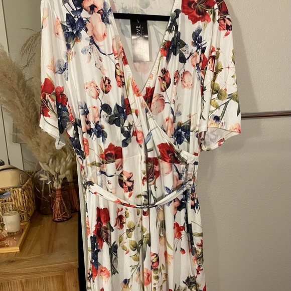 Pink Clove White Floral Dress - US 24 NWT - Picture 2 of 4